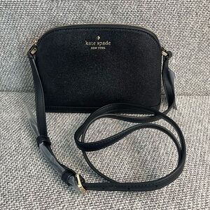 Kate Spade Black Glitter Crossbody Bag with Adjustable Strap